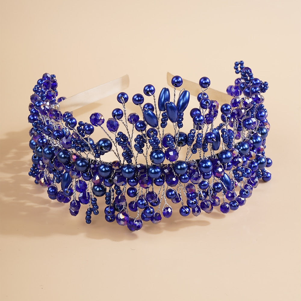 Pearl Crystal Bridal Crown