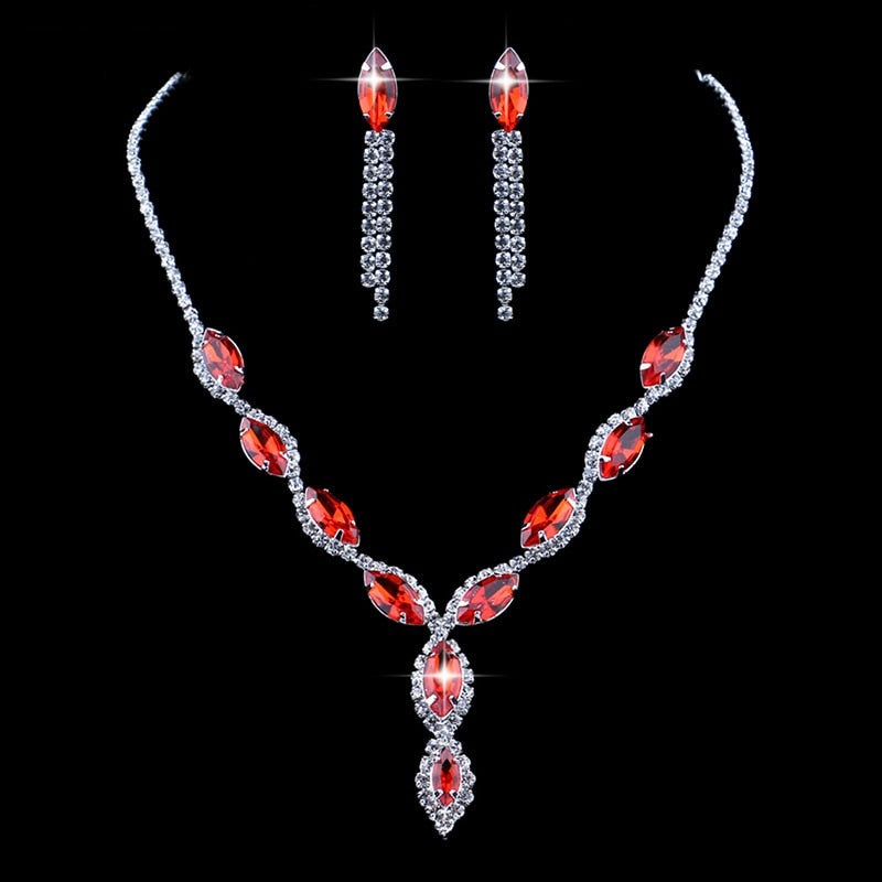 Pink Crystal Jewelry Sets