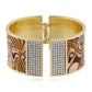 Bangle Golden Rhinestones Cuff Bracelet