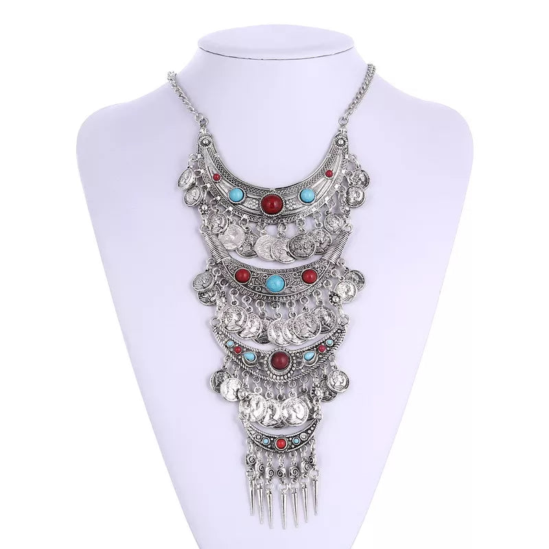 Boho Vintage Maxi Statement Necklace