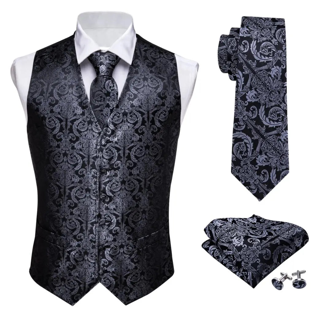 Silk Waistcoat Vest Set