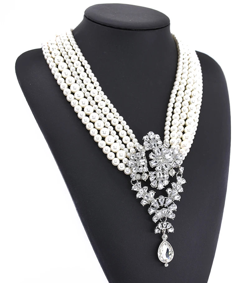 Multilayer Imitation Pearls Necklace