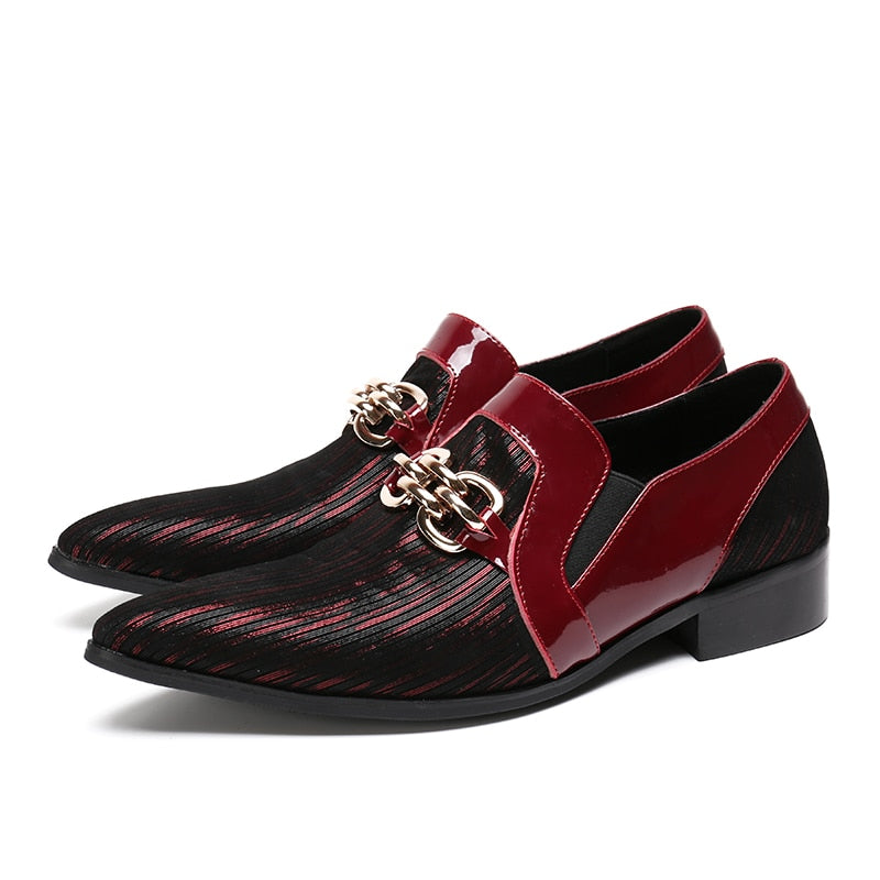 Classic Red Men's Flat Shoes