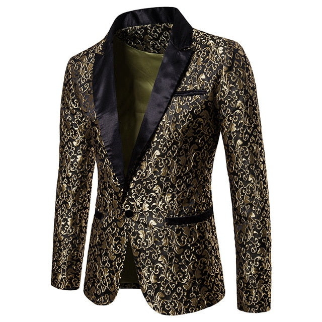 Jacquard Bronzing Blazer Suit