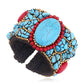 Turquoise Beaded Cuff Bracelet