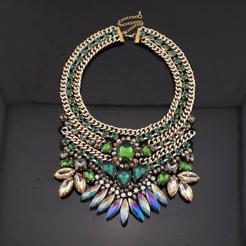 Multicolor Crystal Maxi Necklace
