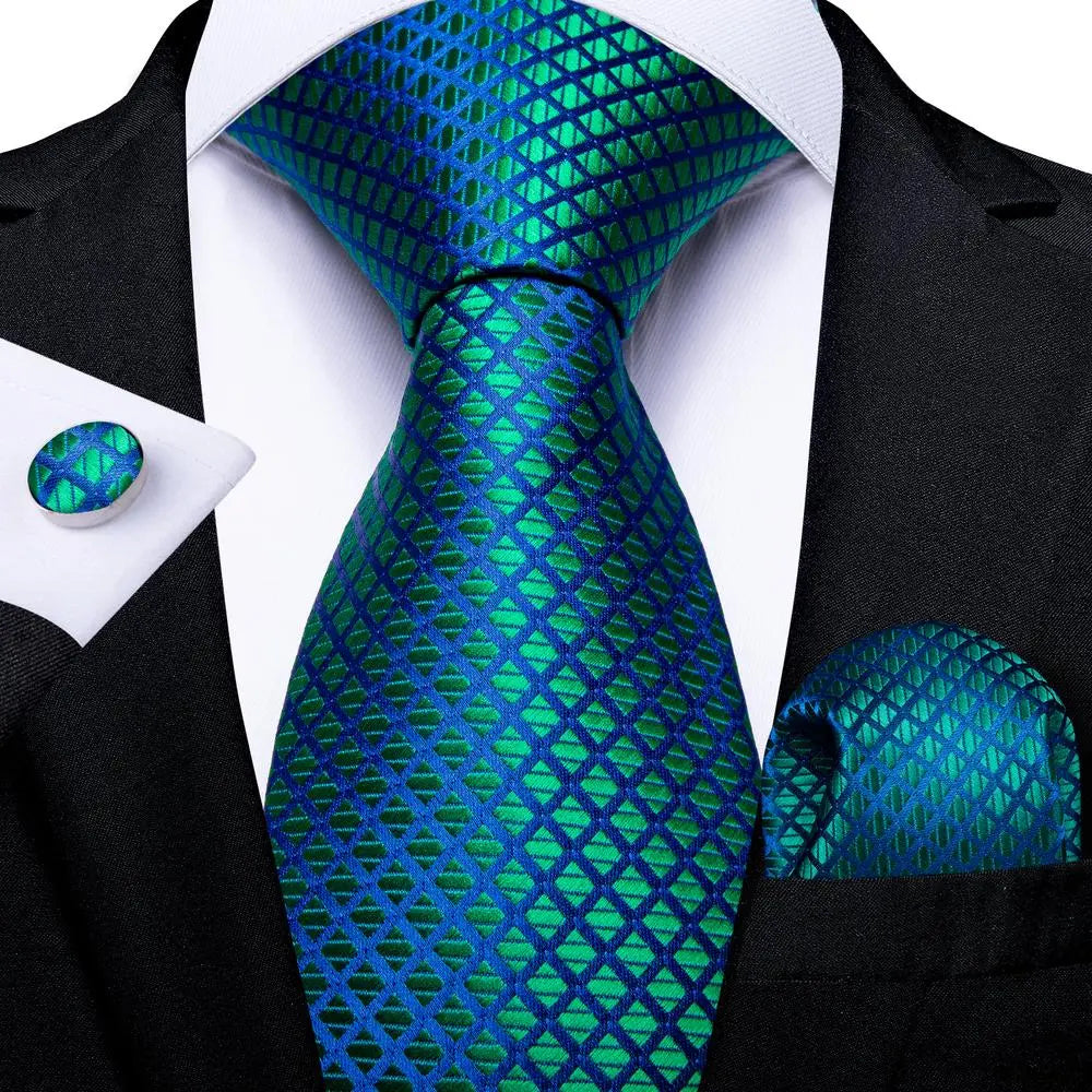 Royal Blue Silk Necktie Set