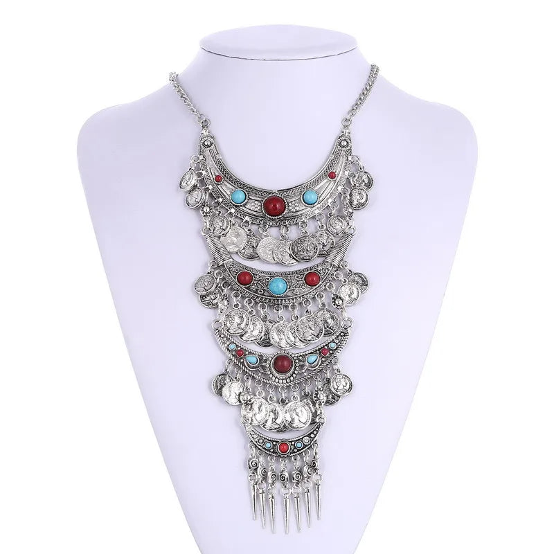 Boho Vintage Maxi Statement Necklace