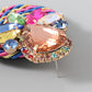 Handmade Colorful Crystal Round Earrings