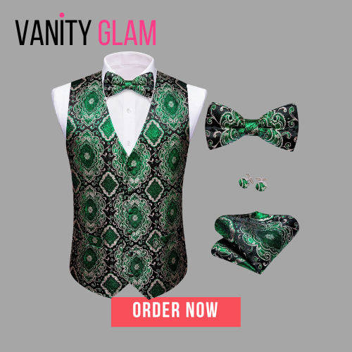 Hanky Cufflinks Silk Men Vest Bowtie