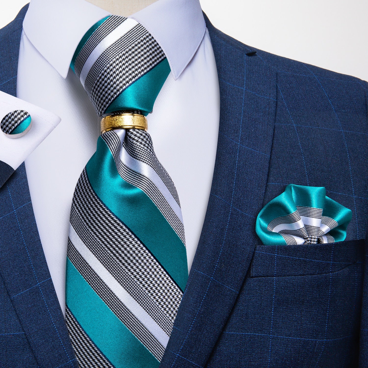 Luxury Striped Silk Woven Ties
