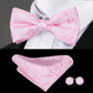 Men's Bowtie Jacquard Bow Tie Set