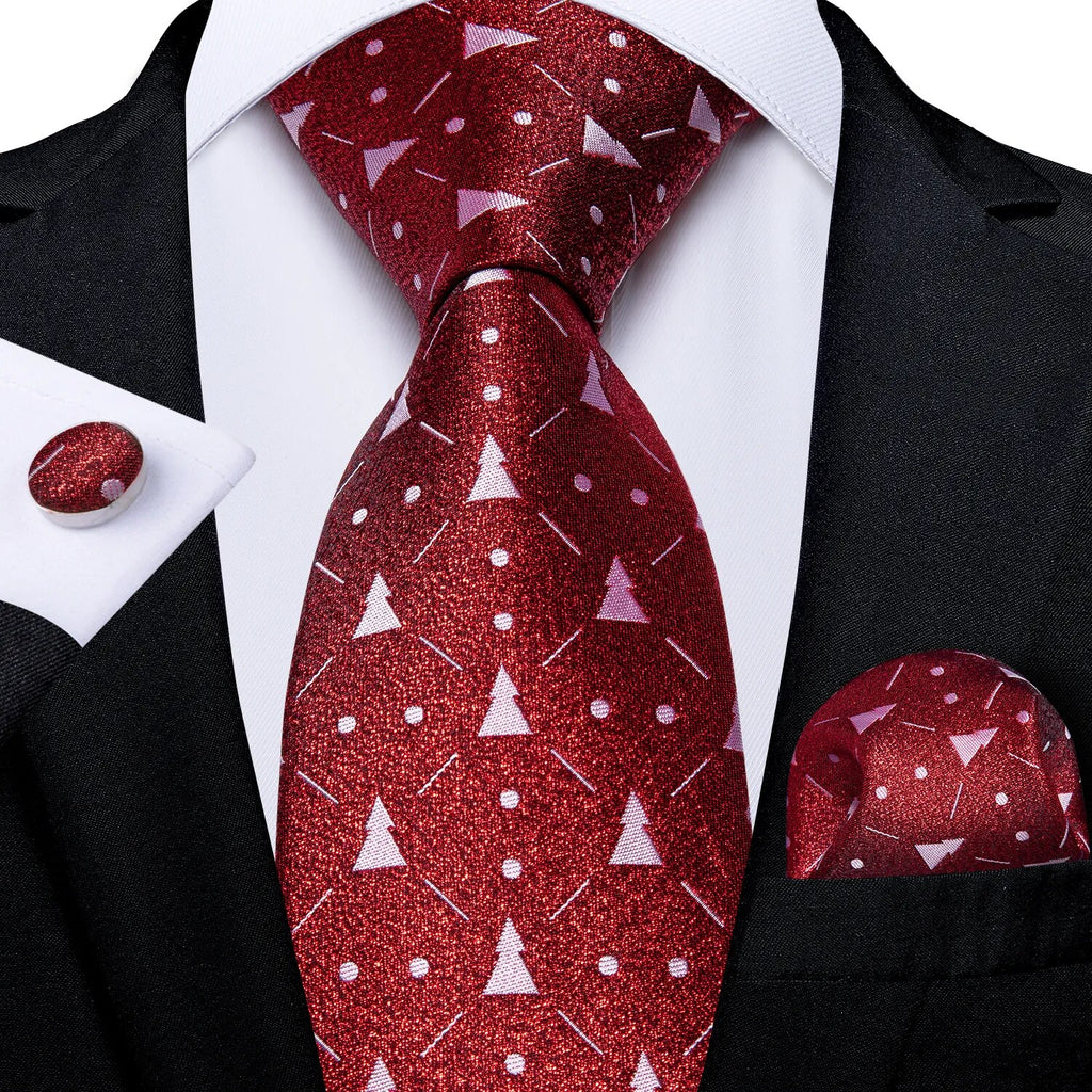 Red Men's Tie Set