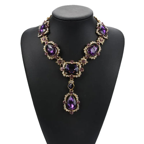 Austrian Crystal Glass Choker Necklace