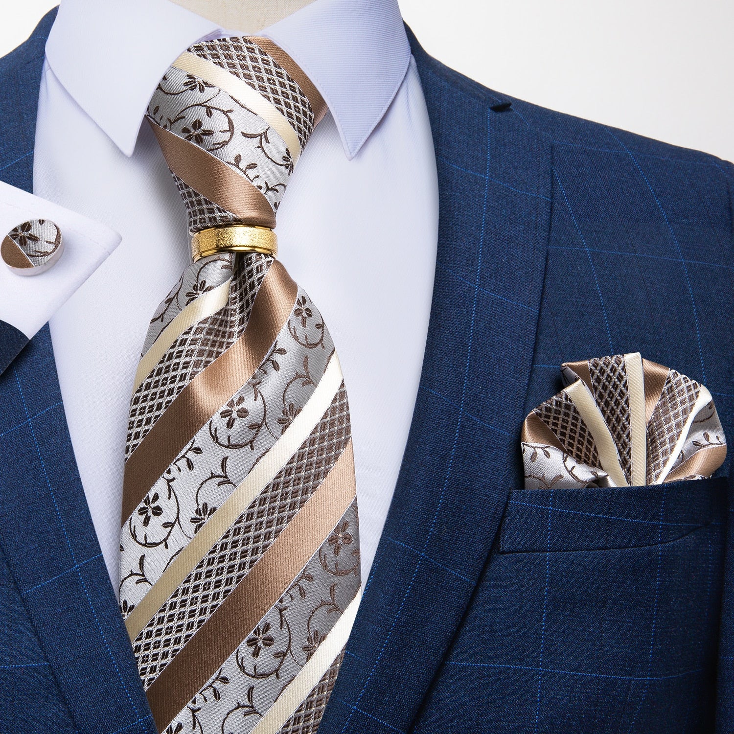 Luxury Striped Silk Woven Ties