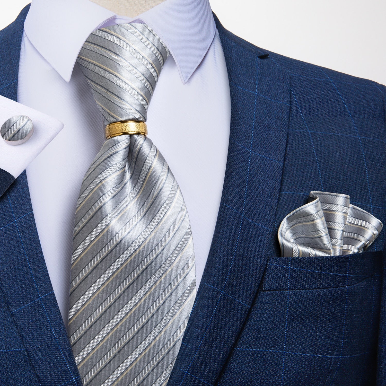 Luxury Striped Silk Woven Ties