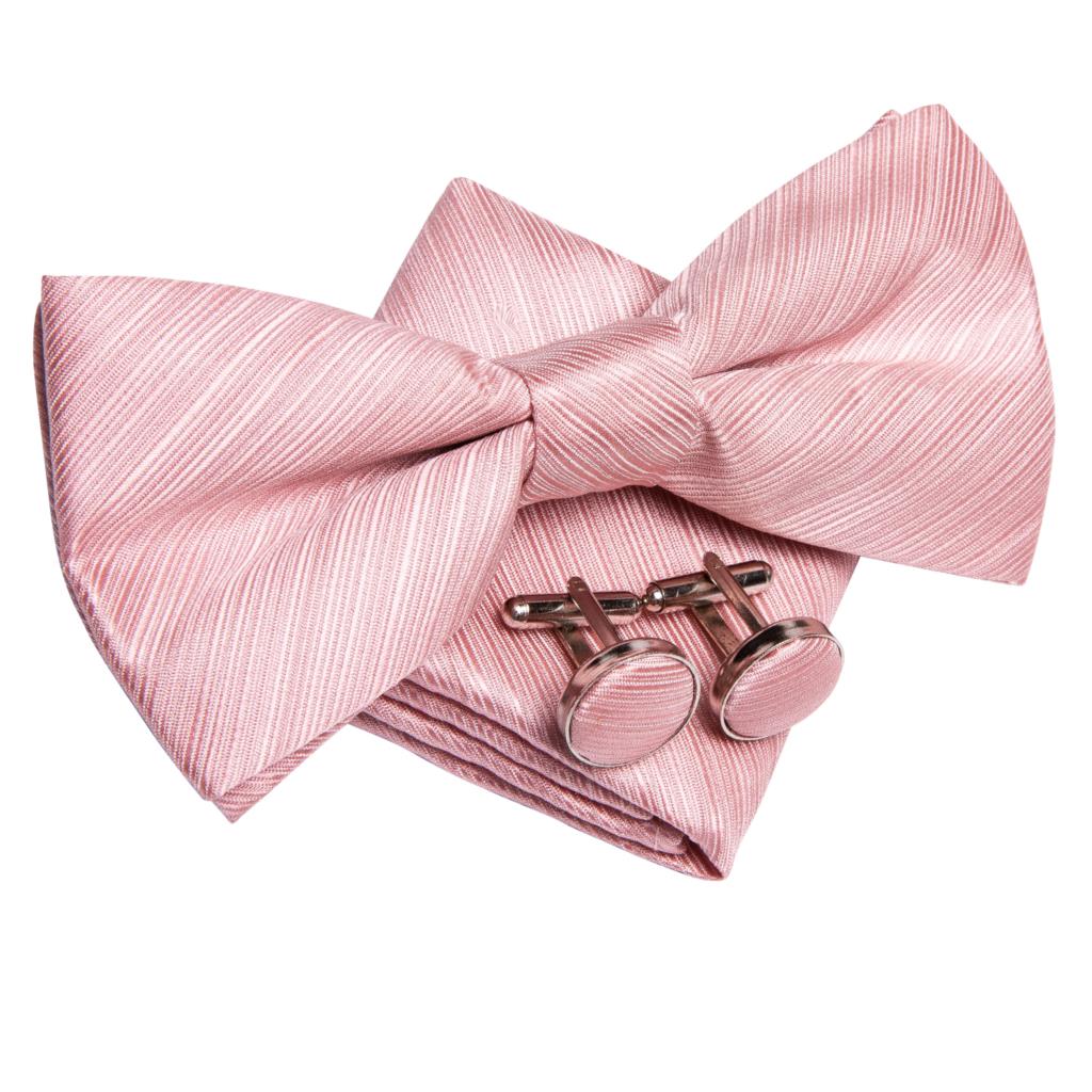 Men's Bowtie Jacquard Bow Tie Set
