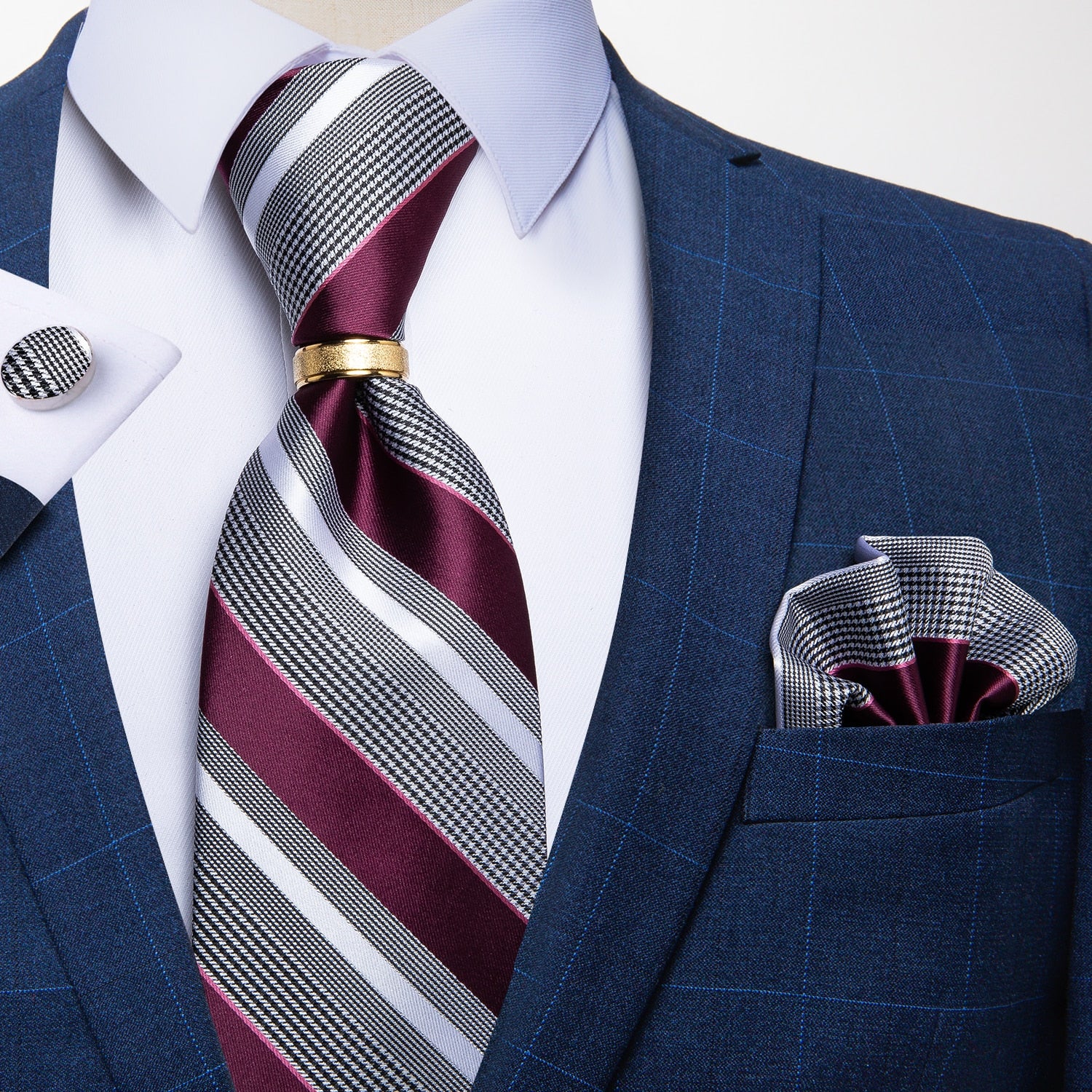 Luxury Striped Silk Woven Ties