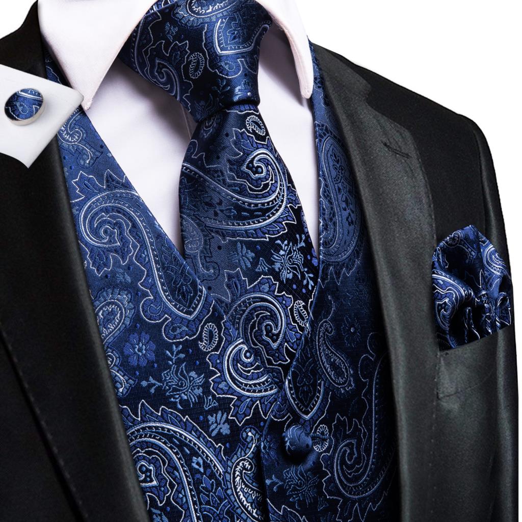 Silk Men's Vests Tie Set