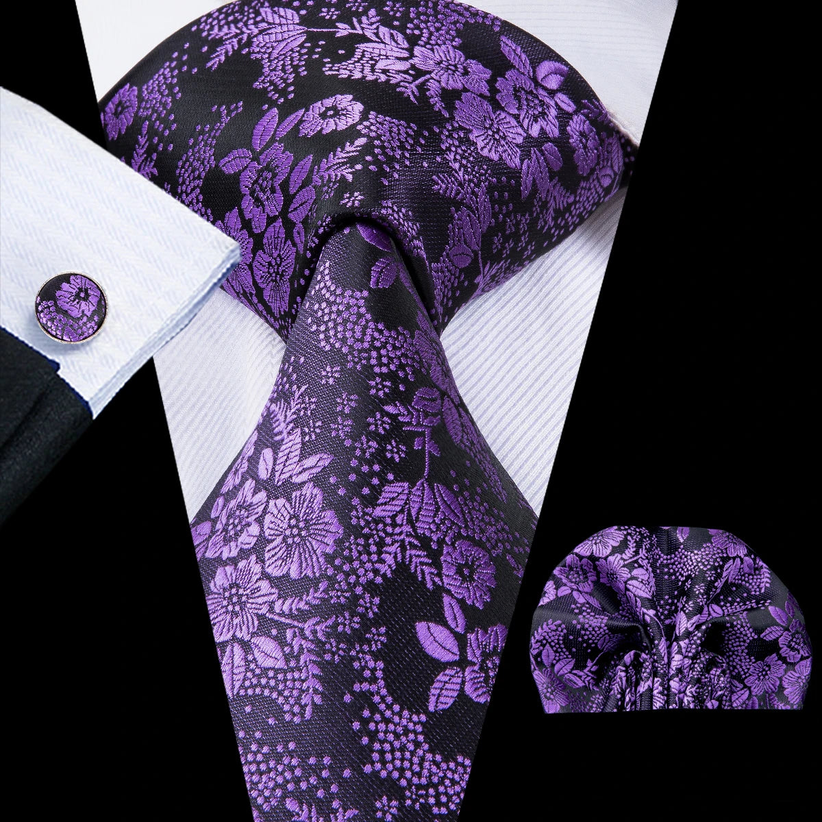 Light Purple Silk Tie Set