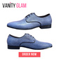 Light Blue Genuine Leather Casual Men's Shoes