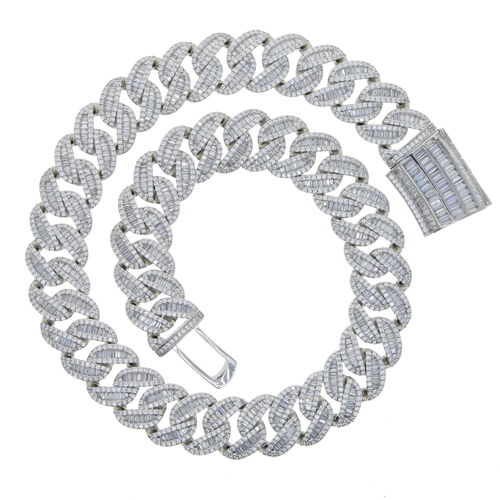 Silver Link Chain Punk Necklace