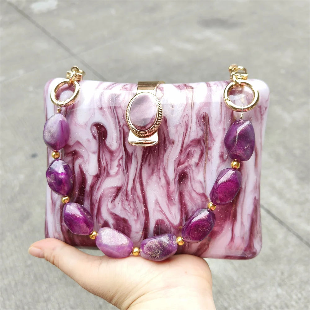 Luxury Acrylic Box Evening Clutch Bag