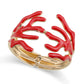 Red Luxury Coral Design Statement Bangle Jewelry