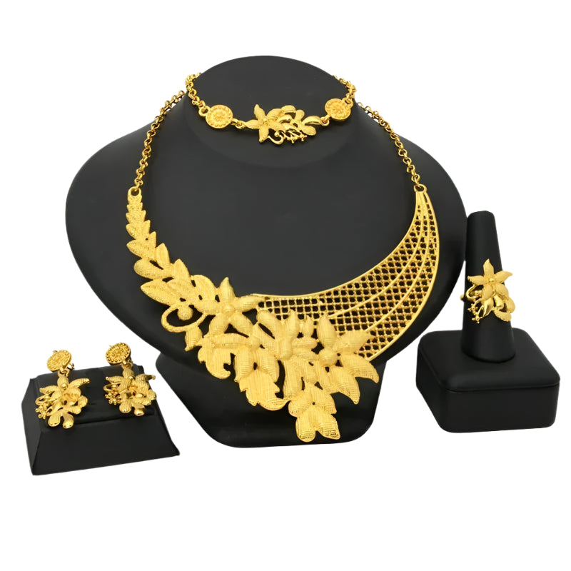 Luxury Dubai Multilayer Necklace & Earrings  S-207