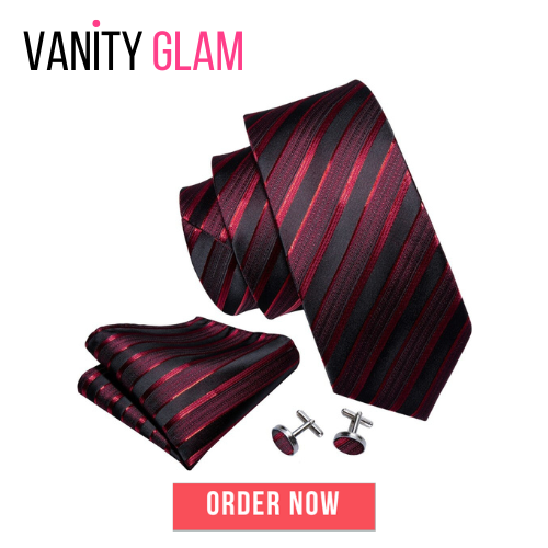 Luxury Silk Striped Tie Set