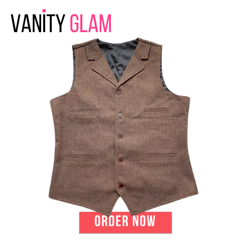 Men's Suit Vest Wool Tweed