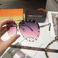 Oversized Metal Frame Polarized Sunglasses – Vintage Fashion Shades h