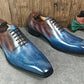 Mixed Color Brogue Leather Shoes For Men