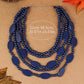 Multi Layer Beads Wood Necklace – Handmade Vintage Statement Jewelry dimension
