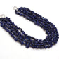 Blue Multi Strands Assorted Chips Beaded Jewelry