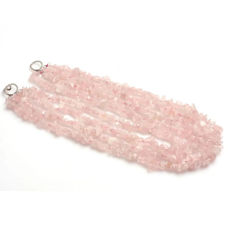Pink Multi Strands Assorted Chips Beaded Jewelry
