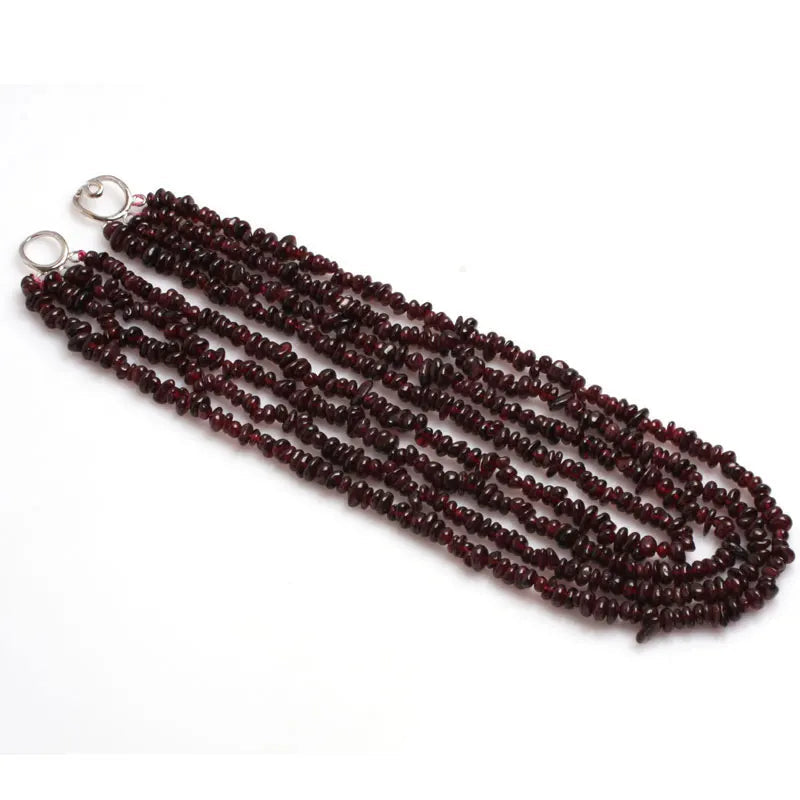 Black Multi Strands Assorted Chips Beaded Jewelry