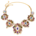 Party Accessories Rhinestone Necklace Earrings Set 