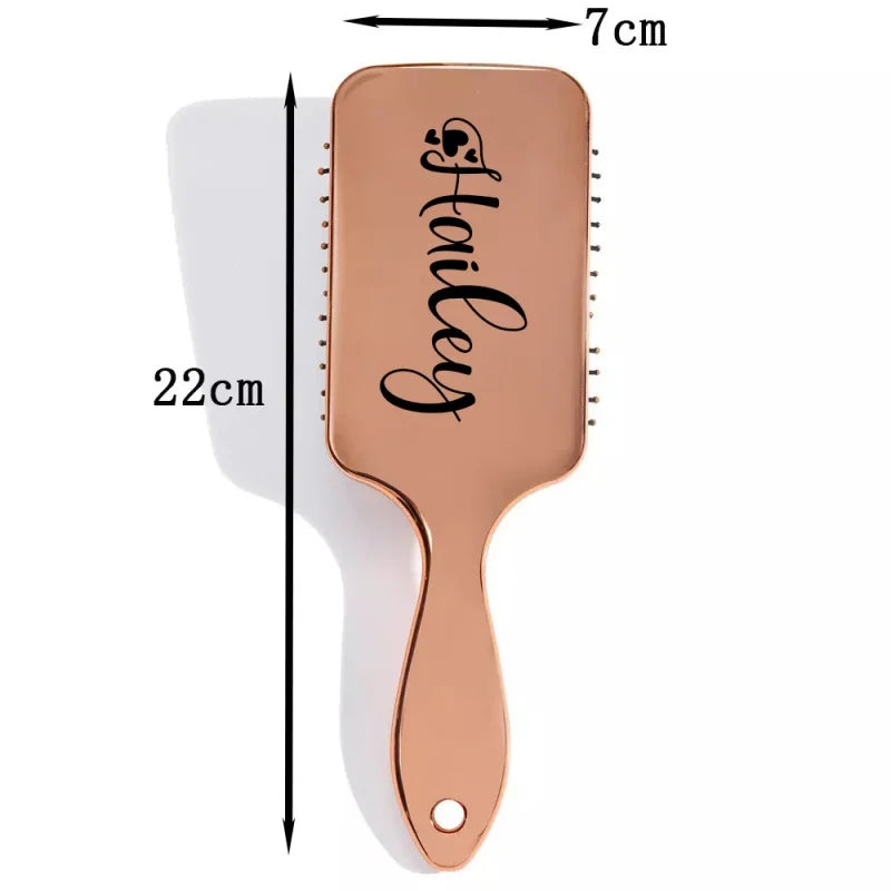 Personalized Bridesmaid Hair Brush Gift – Elegant & Custom Engraved dimension