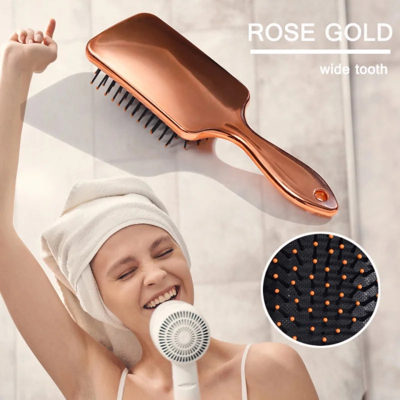 Personalized Bridesmaid Hair Brush Gift – Elegant & Custom Engraved Rose Gold