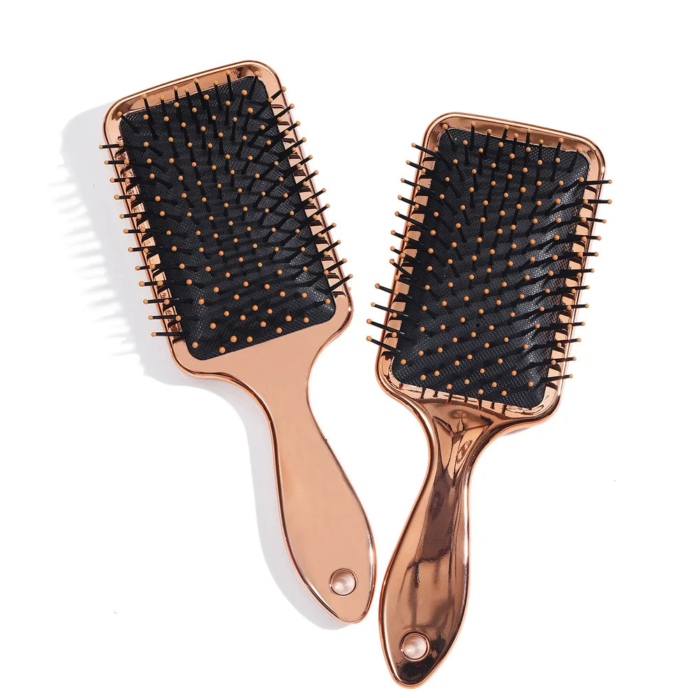 Personalized Rose Gold Hair Brush for Bride – Custom Bridal Hair Brush