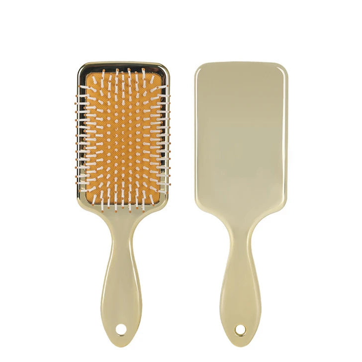 Personalized Rose Gold Hair Brush for Bride – Custom Bridal Hair Brush Champagne Gold