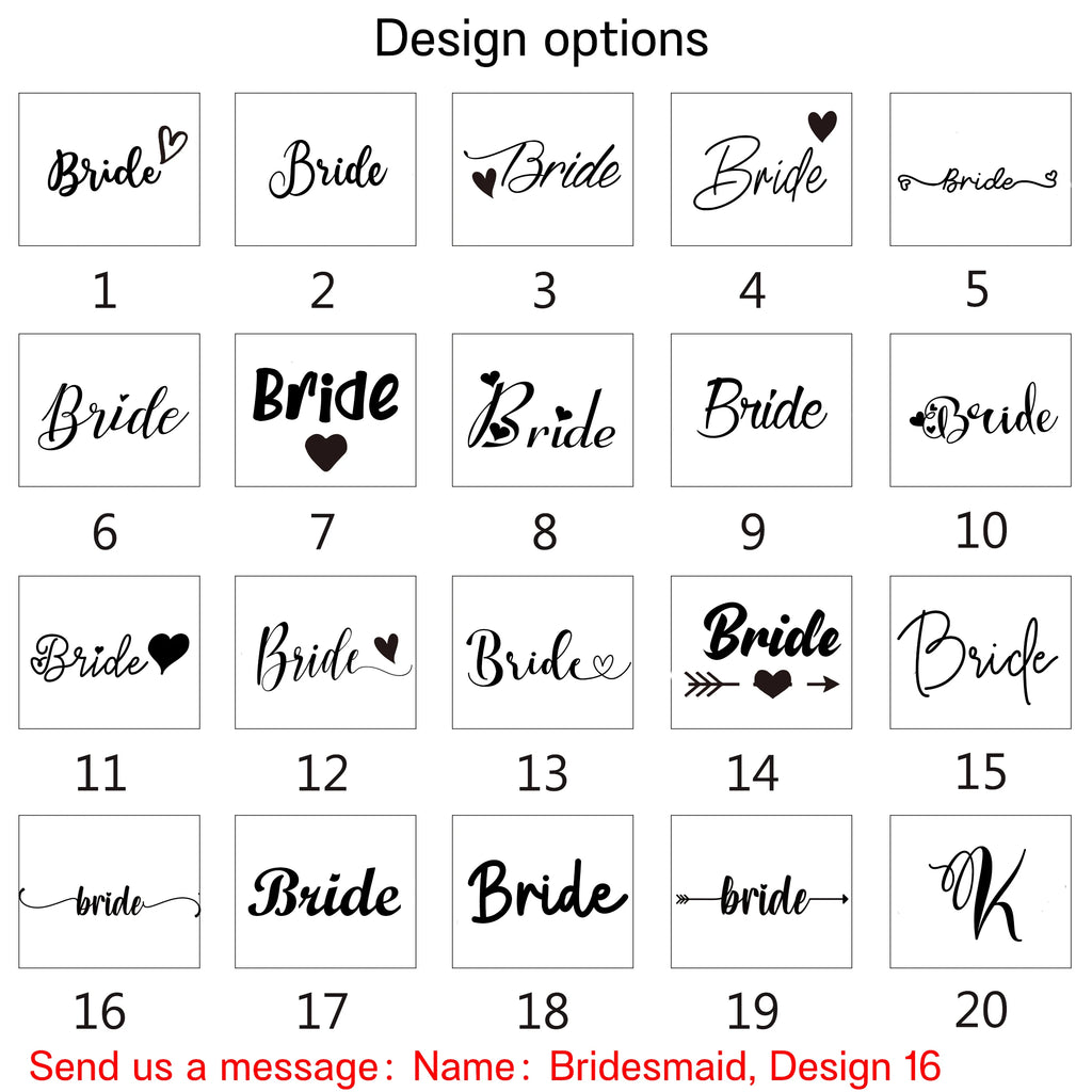 Personalized Rose Gold Hair Brush for Bride – Custom Bridal Hair Brush fonts