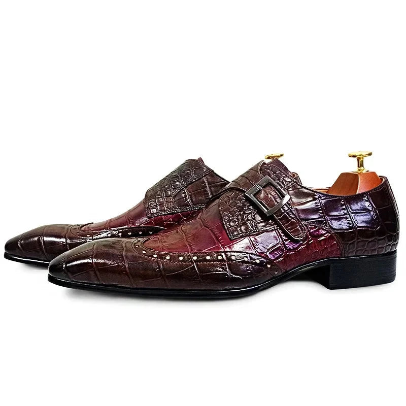 Real Leather Crocodile Prints Loafers Shoes