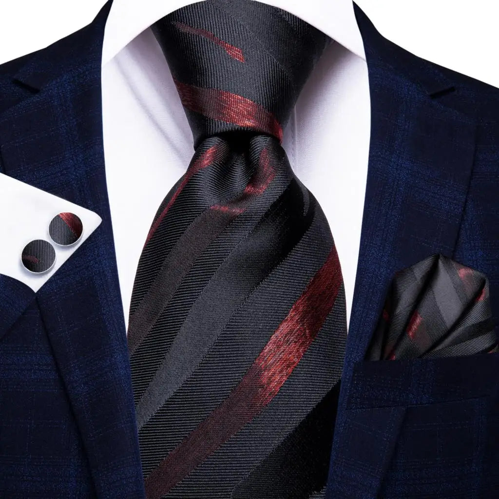 Red Burgundy Solid Silk Wedding Tie