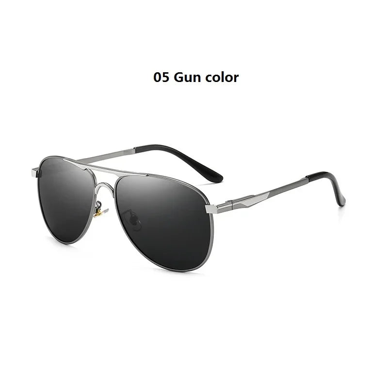 black silver polarized sunglasses