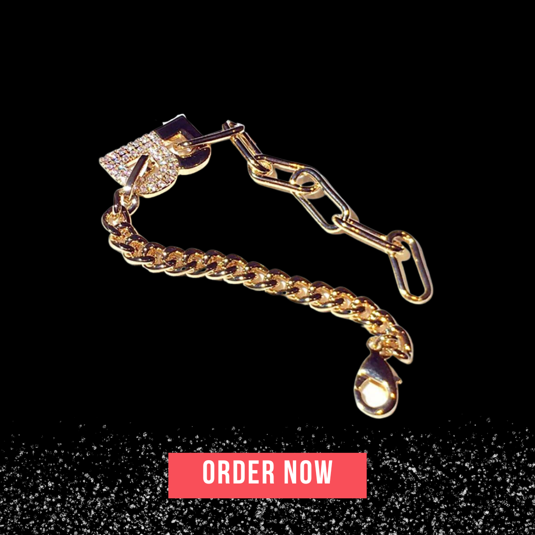 Rhinestone Initial Luxe Charm Bracelet