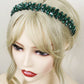 Green Rhinestones Wedding Tiara