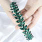 Green Rhinestones Wedding Tiara