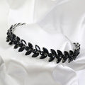 Black Rhinestones Wedding Tiara